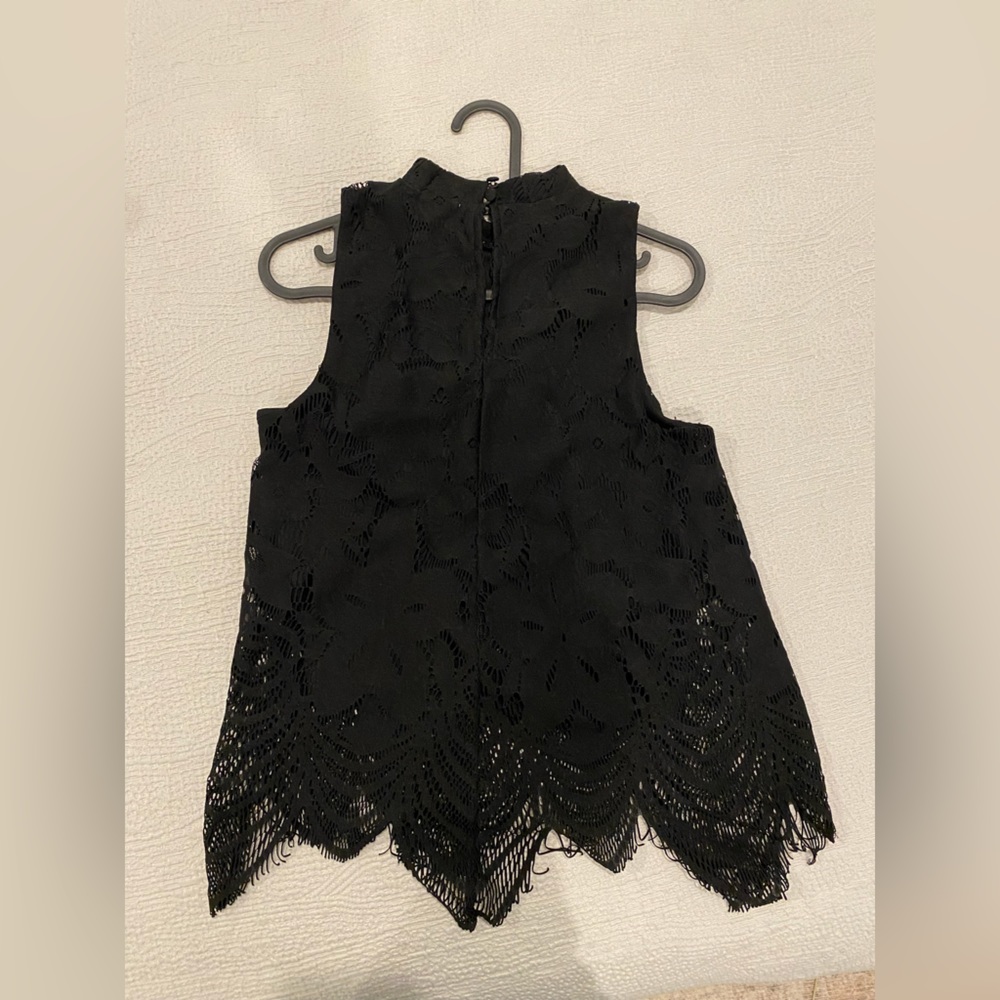 Black Lace Crop Top - Picture 3 of 4
